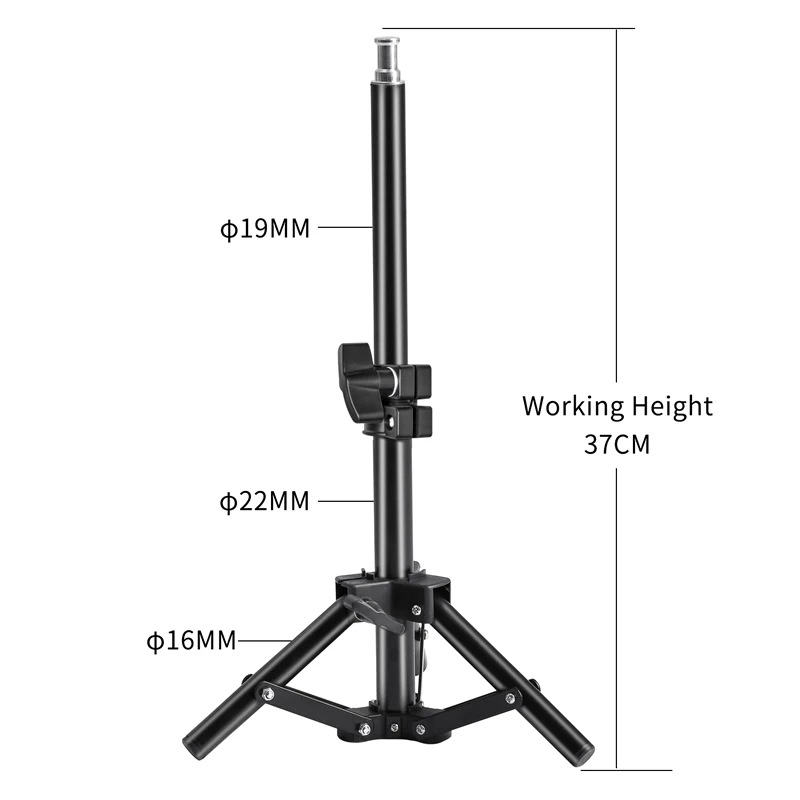 37cm/14.5inch Photography Mini Table Flat Head Light Stand For Photo Studio LED Lamp Photo Studio