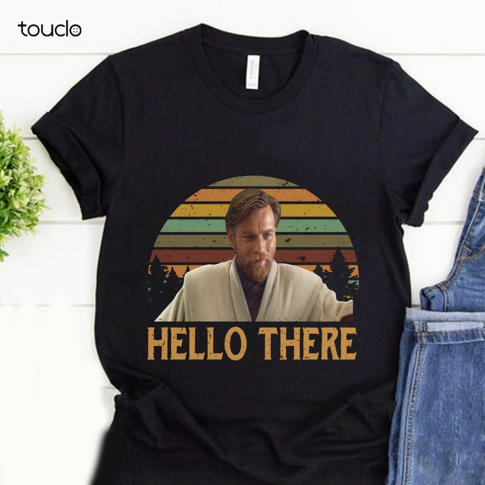 Hello There Shirt Obi Wan Kenobi  T-shirt Vintage Tee Unisex S-3XL