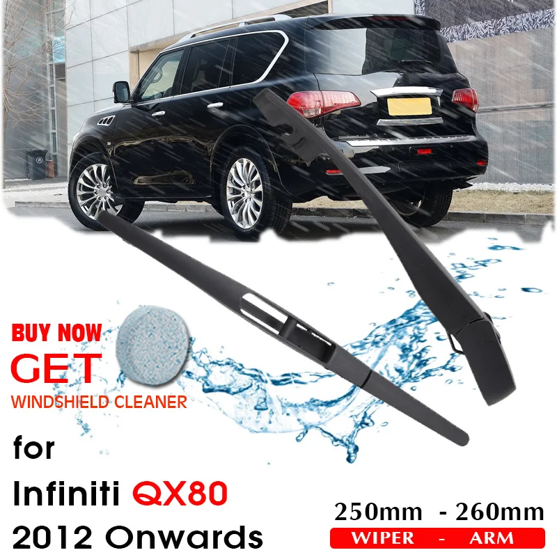 

Car Wiper Blade Rear Back Window Windscreen Windshield Wipers Auto Accessories For Infiniti QX80 Hatchback 250mm 2012 Onwards