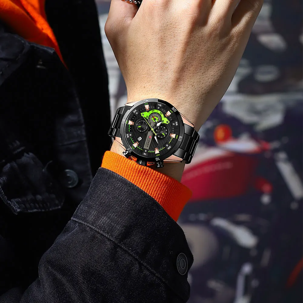 CURREN Männer Uhr Top Marke Luxus Sport Quarz Herren Uhren Voller Stahl Wasserdicht Chronograph Armbanduhr Männer Relogio Masculino – Detail 20