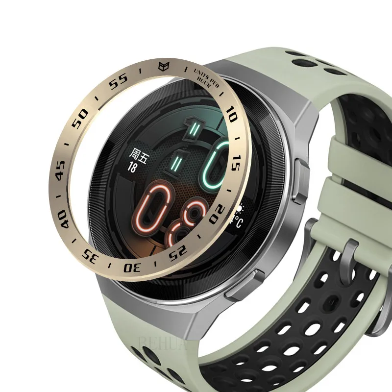 الفولاذ المقاوم للصدأ غطاء لهواوي ساعة gt 2e Smartwatch الطلب الحافة حلقة لاصقة المضادة للخدش حماية حافظة معدنية الملحقات