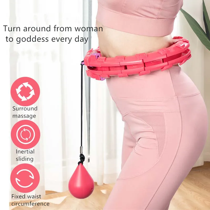 Sports Hoops Yoga Home Fitness Smart Hoops Circle Not Drop Adjustable Waist Training Ring Belly Trainer Abdominal Weight loss