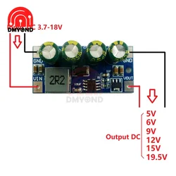60W DC 3.7V-18V to 5V 6V 9V 12V 15V 19.5V Step-Up Boost DC DC Converter Molude for lead acid Car cigarette lighter PLC LED