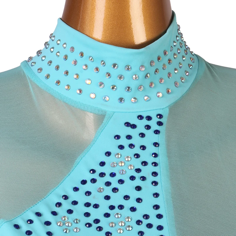 แขนยาวมาตรฐานห้องบอลรูมเต้นรําชุดผู้หญิงเต้นรํากระโปรง Lady Gorgeous Tango Waltz ห้องบอลรูมการแข่งขันชุด