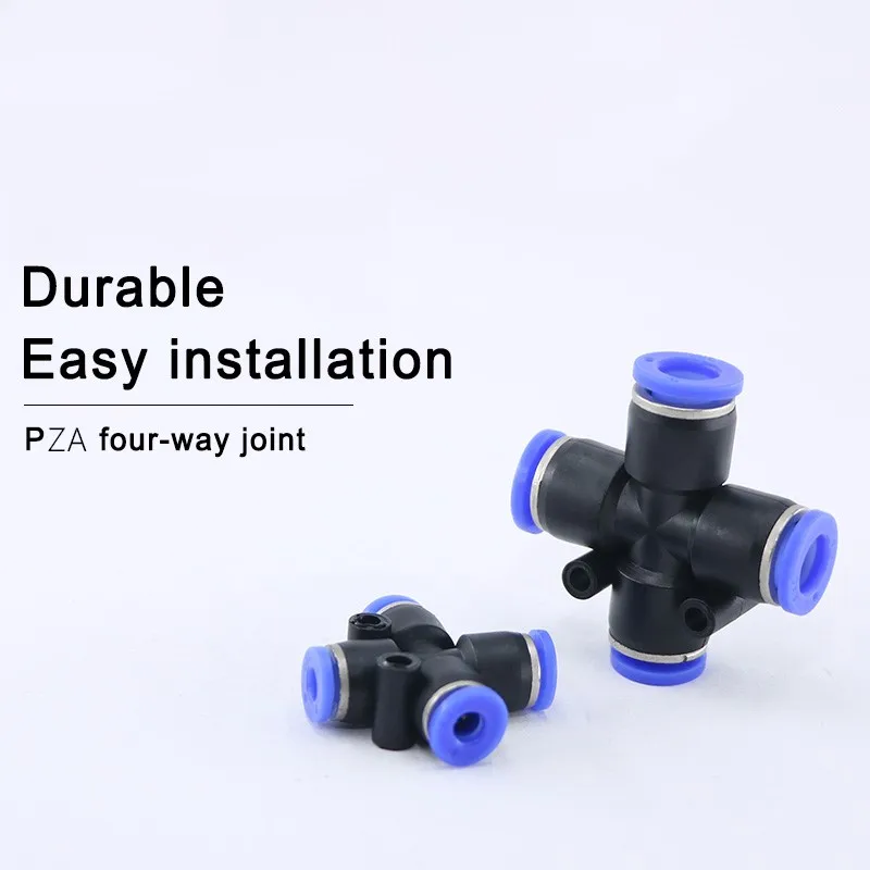 Blue joint PZA series pneumatic joint cross connector for 4/6/8/10 / 12MM pneumatic components