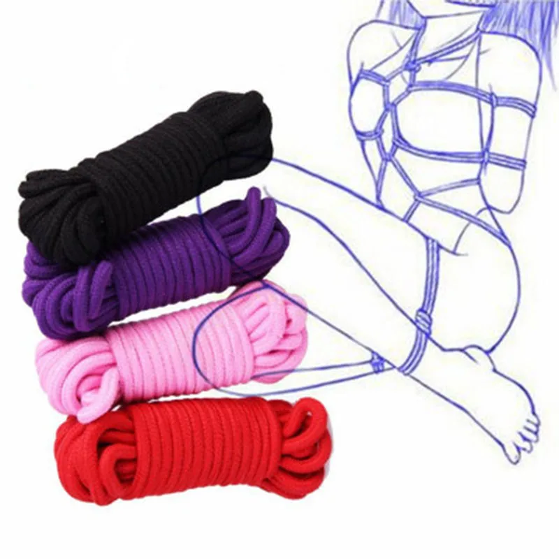 10m sexual bondage hand Props fetish cotton Soft tied Rope Strap appropriate SM sex products toys for woman BDSM bed restraints