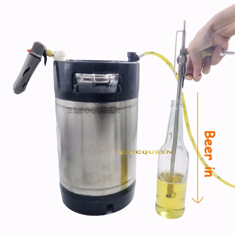 Beer Gun Bottle Filler Co2 Carbonation Kit,Stainless Steel Beer Bottler with Ball Lock Home Brew Bottling Equipment Accessemble