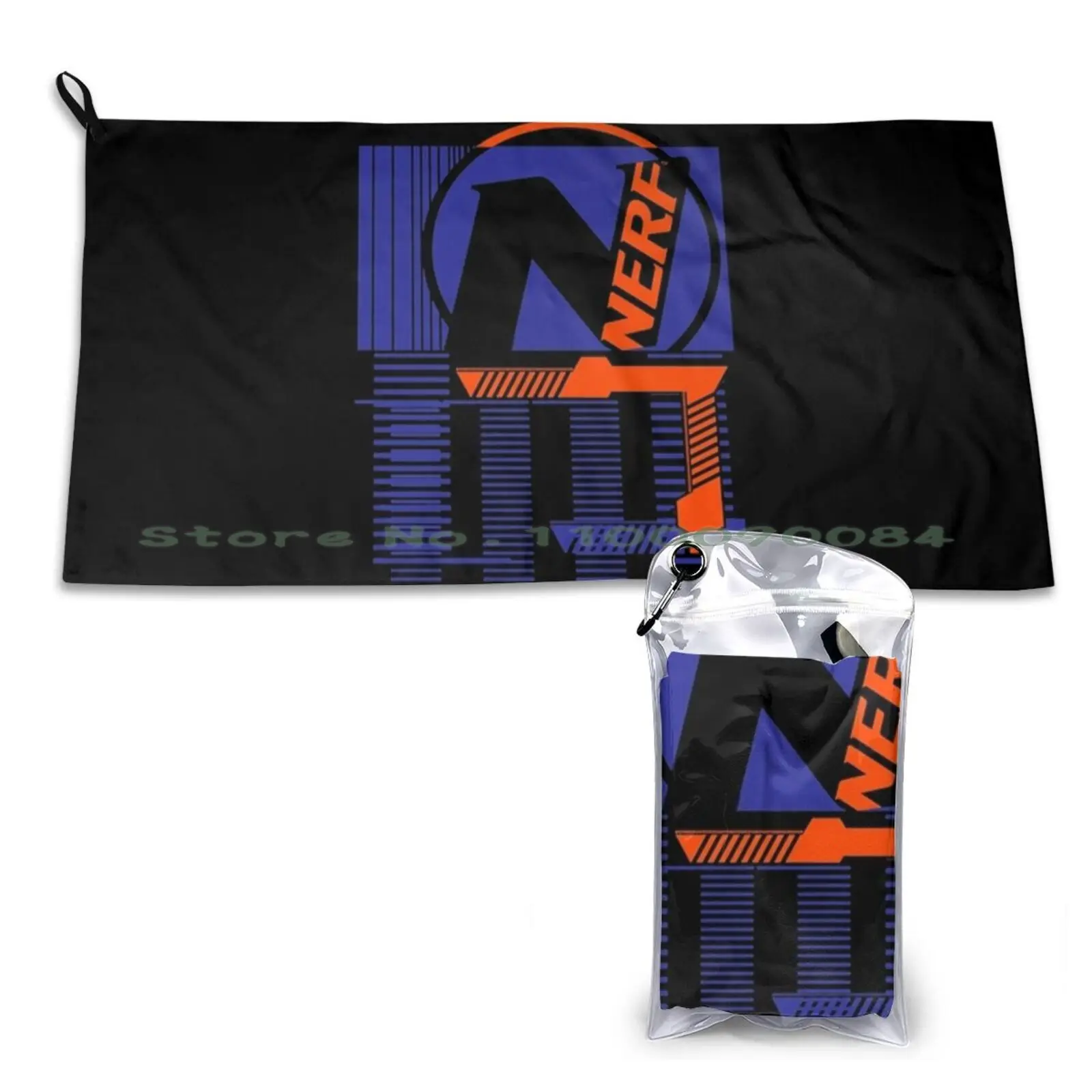 Nerf Blue Flag Quick Dry Towel Gym Sports Bath Portable Toys Nerf Gun Nerf Blaster Nerf War Nerf Family Nerf Ultra Alpha Strike