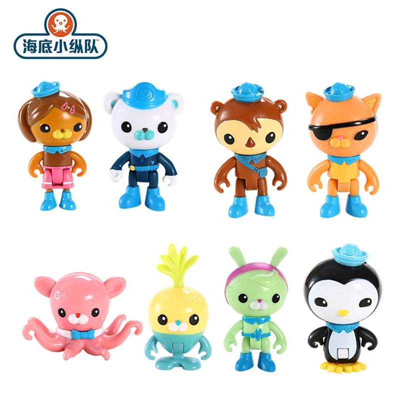 The Octonauts toy set children\'s toys Barnacles Kwazii Peso Penguin Shellington Dashi Inkling anime action figure children\'s toy