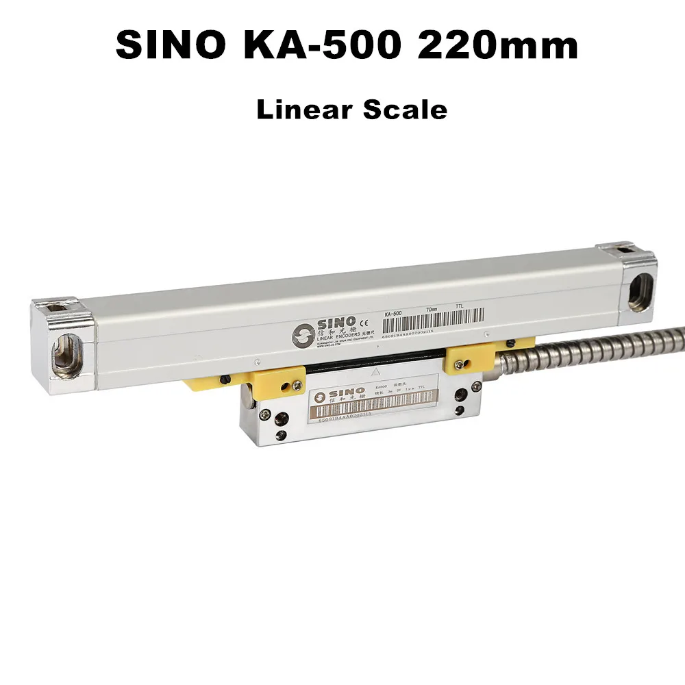 

Lathe DRO Scales SINO KA-500 220mm 5um 1um Linear Digital Scale KA500 0.005mm 0.001mm 220mm Optical Encoder Grating Ruler Sensor