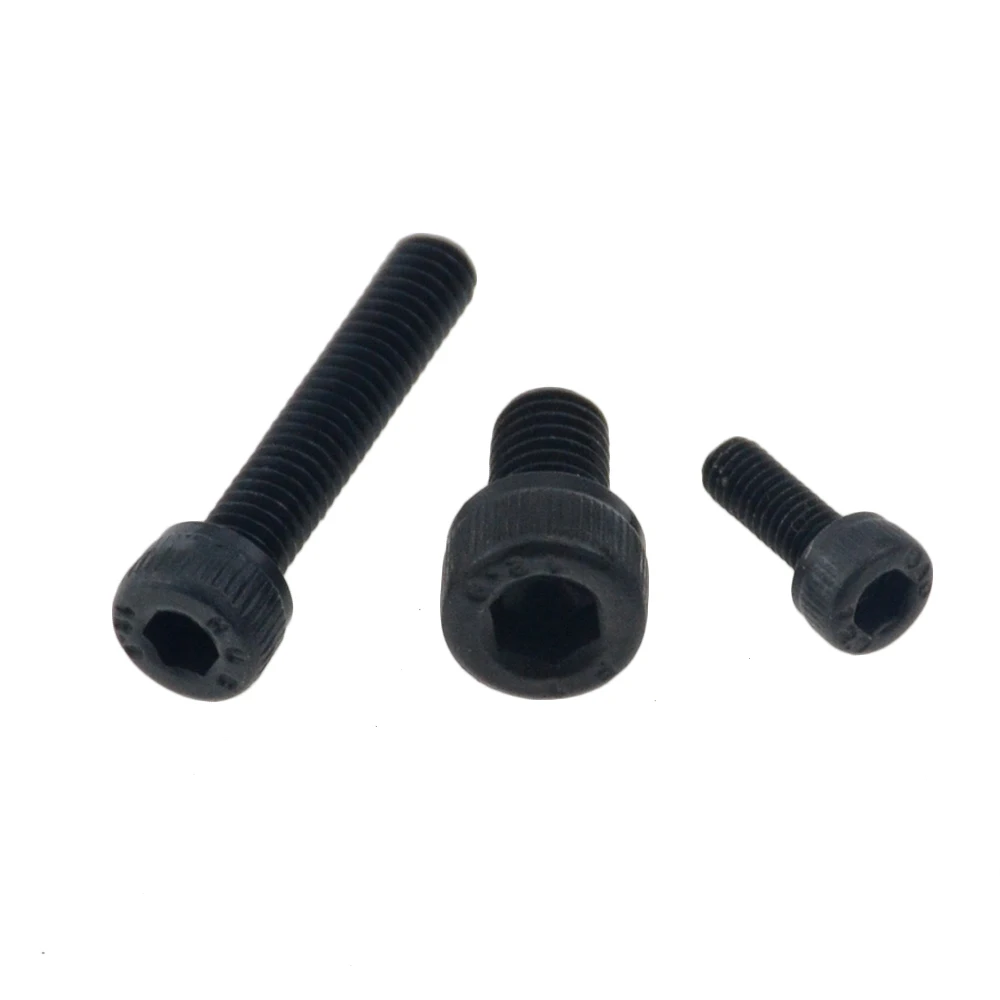 100pcs M3x10 mm flat head countersunk head black grade 12.8 Alloy Steel Blackening Hex Socket Head Cap Screw