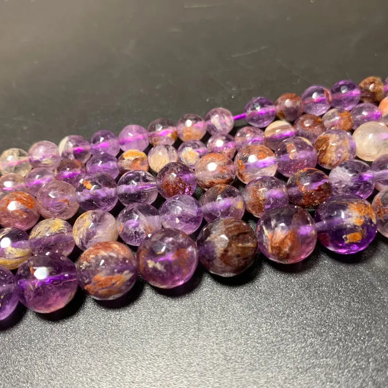 

Fine AAA Natural Stone Faceted Round Purple Ghost Quartz Beads For Jewelry Making DIY Bracelet Necklace Earrings 6/8/10/12MM