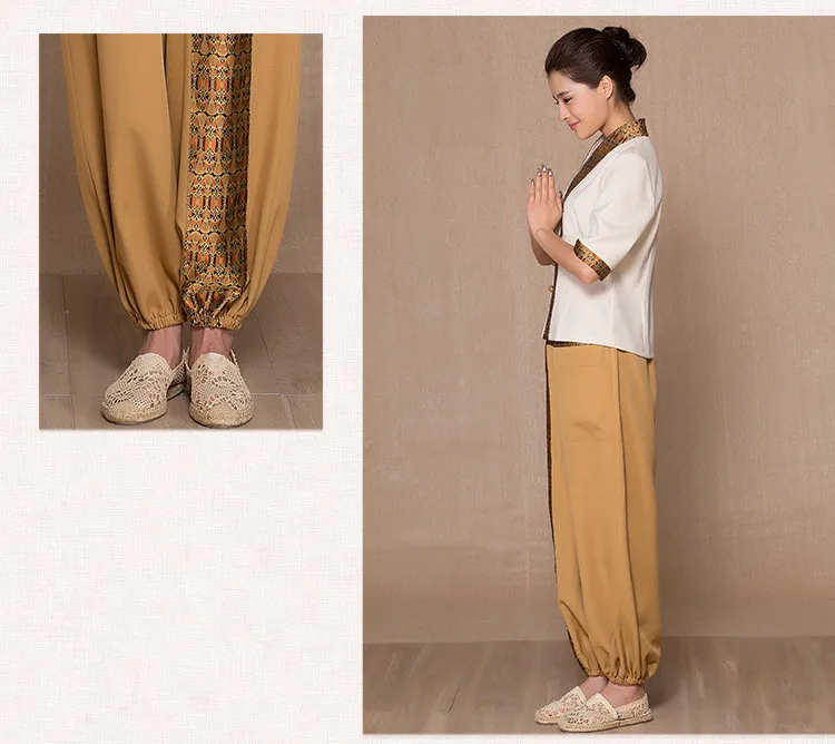 2023 frühling/Herbst Neue Thai Massage Uniform Polyester Top + Hosen Set Schönheit Club Arbeitskleidung Gesundheit Salon Uniform – Detail 8