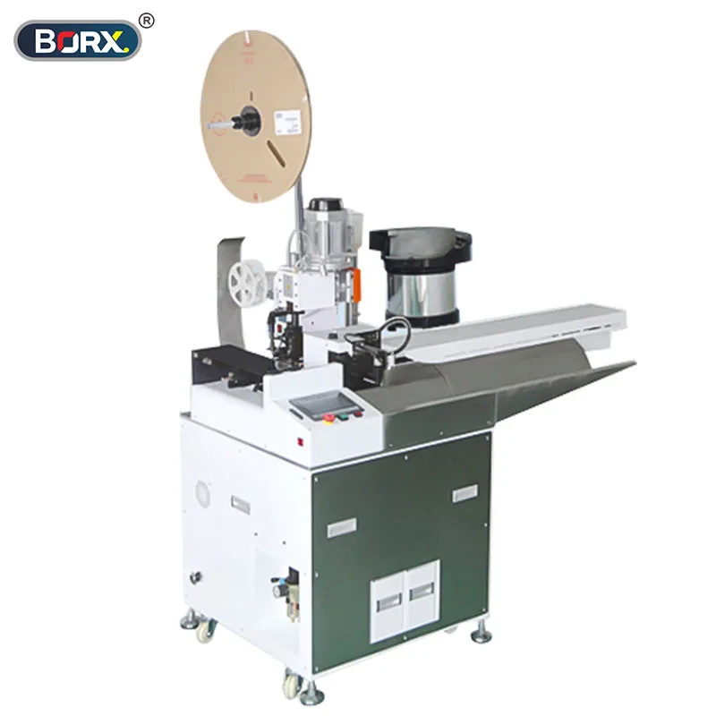 Fully automatic one end plug shell insert and wire tinning machine 2P parallel electric wire tin dipping and punching equipment