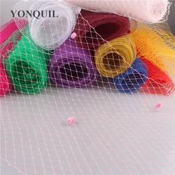 45CM Width Birdcage Veils With Dot Bride Wedding Fascinator Hat Mesh DIY Hair Accessories Net Fabric Headwear Veillings