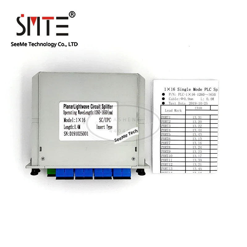 

Insert type 1 point 16 splitter 8 way SC UPC fiber splitter 1:16 split fiber PLC plug-in card type