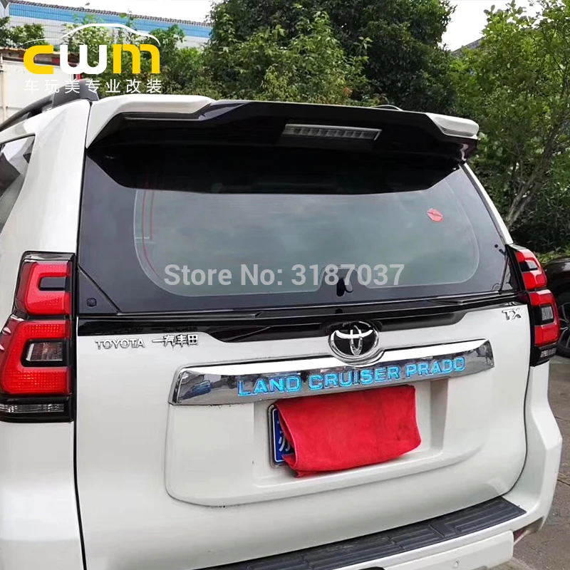 

For Toyota Cruiser Prado FJ150 2010- 2018 ABS Plastic Unpainted Color Rear Roof Spoiler Wing Trunk Lip Boot Cover Car Styling