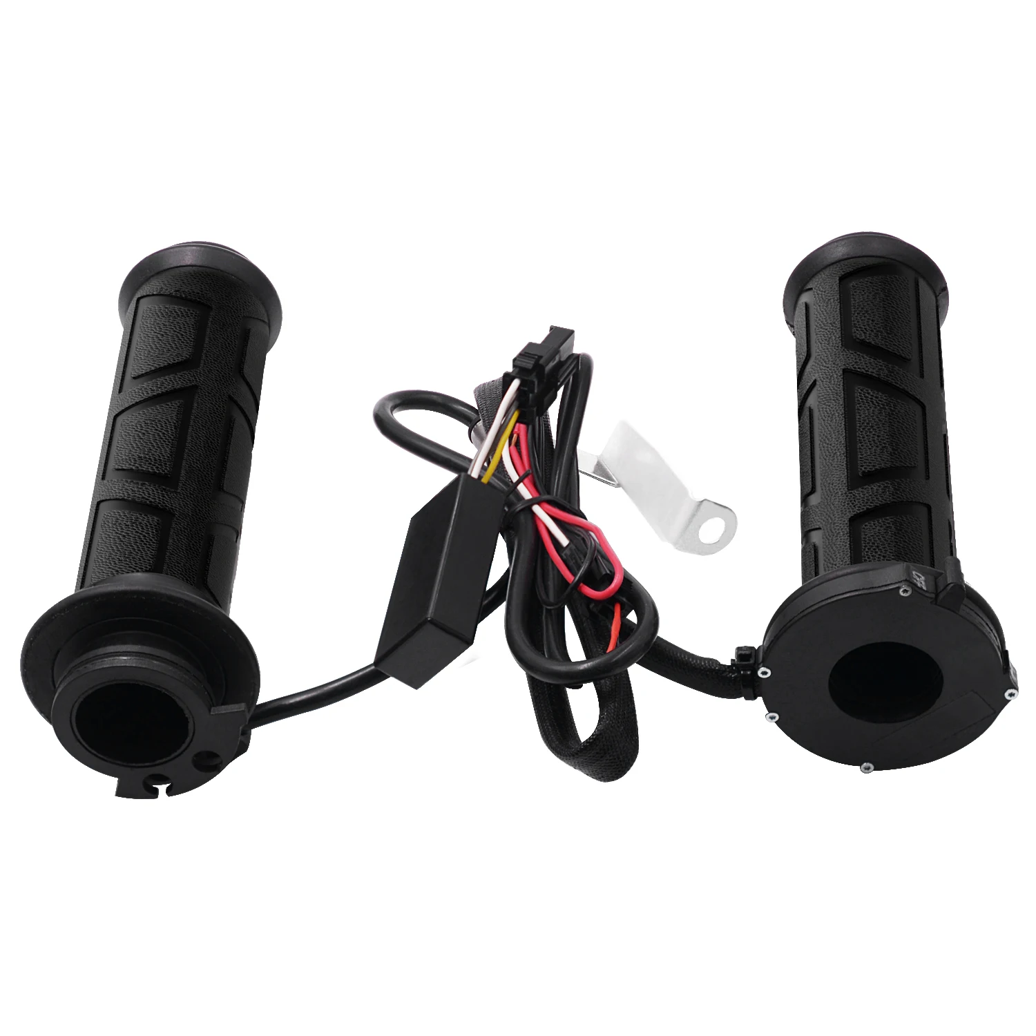 New Upgrade Adjustable Motorcycle Handlebar 22MM Electric Heated Handle Heating Grips Set Handlebar Warmer Grip Cover Black