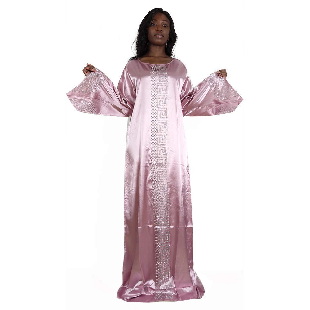 African Dresses For Women 2023 Autumn Lady Clothing Diamonds Femme Robe Long Sleeve Maxi High Quality Muslim Dress