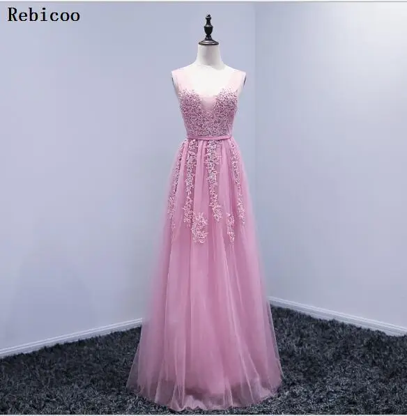 

Vestido De Festa Sweet Lace V-neck Dress Bride Party Sexy Backless beads pearls formal Dresses