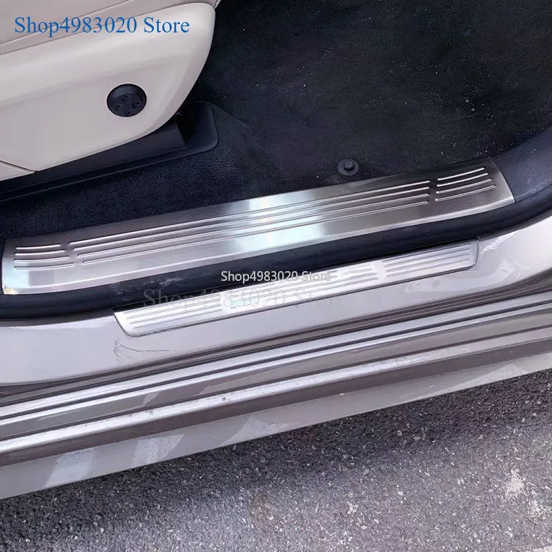 For Mercedes-Benz GLE-Class V167 GLE350 450 2019-2020 Stainless steel rear  protection Built-in sill strip Welcome pedal 4pcs