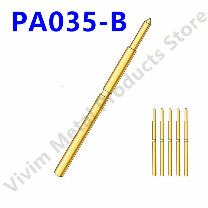 

100PCS PA035-B Spring Test Probe PA035-B1 Metal Probe Detection Needle Cover Length 12.5mm Needle Seat Spring Test Tool