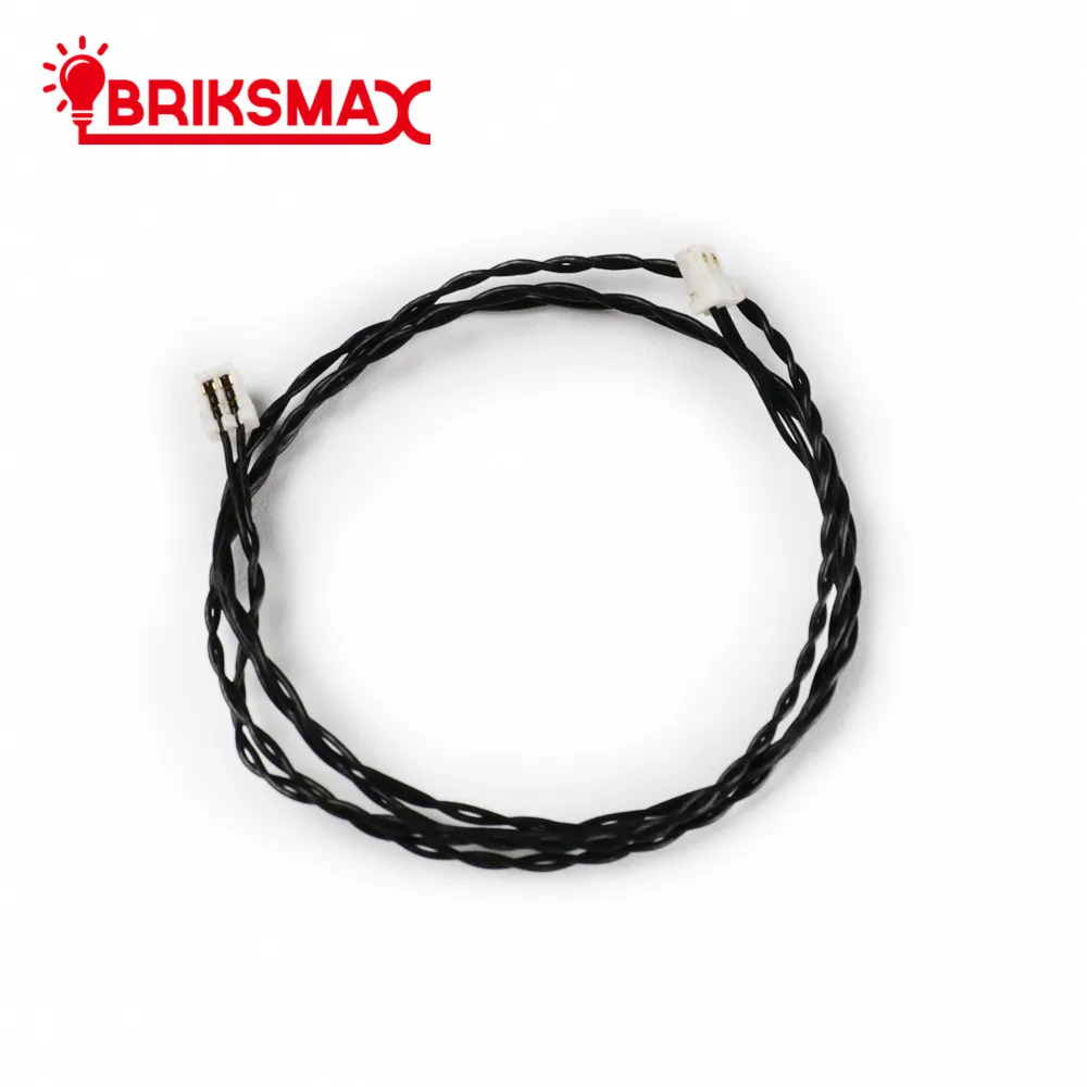 BriksMax DIY 팬용 LED 조명 액세서리, 빌딩 블록 모델과 호환 가능한 연결 케이블, 2 핀 플러그, 팩당 3 개, 0.8mm