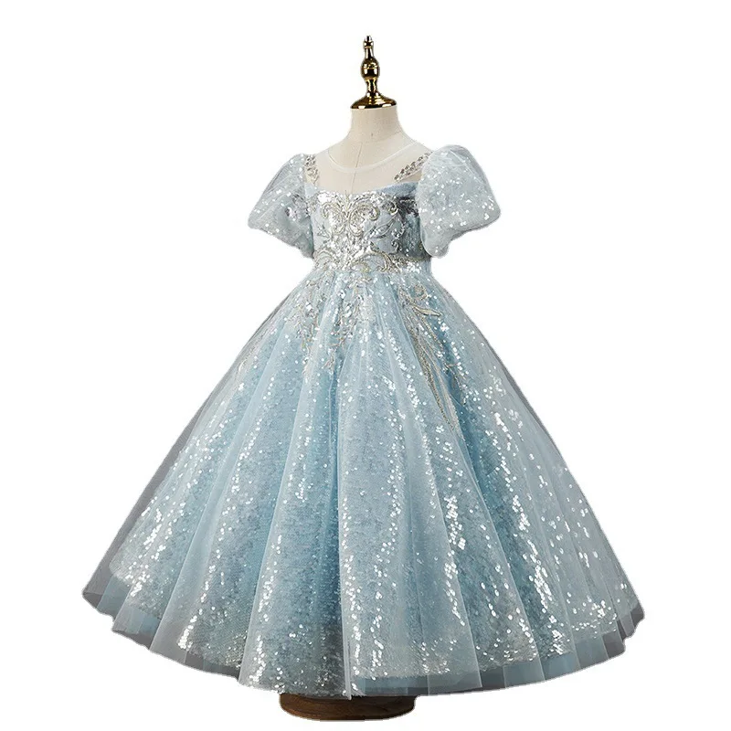 เจ้าหญิง Tulle Scoop ดอกไม้สาวชุด Sashes เด็ก First Communion Ball Gown งานแต่งงานชุดรันเวย์แสดงประกวด