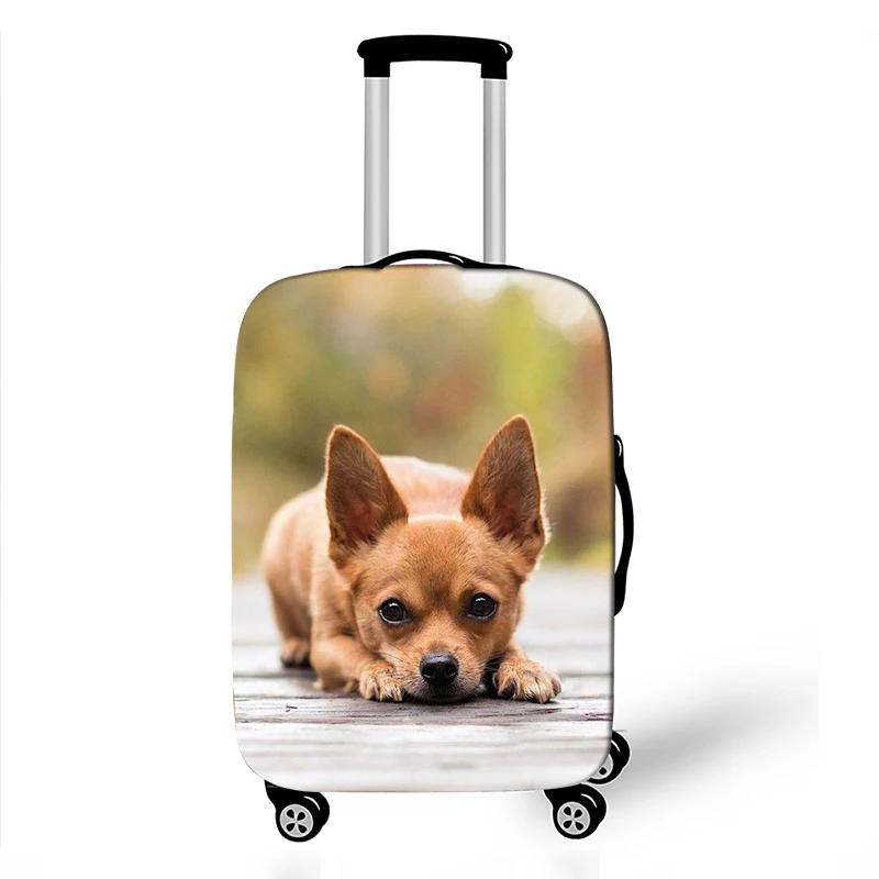 Cute Chihuahua Dog Pattern Luggage Protective Cover For Travelling 18-32 Inch Trolley Case Suitcase Covers Travel Accessories