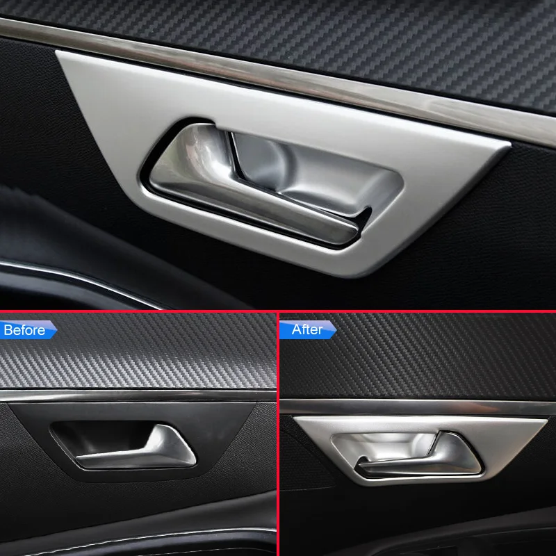 For Peugeot 3008 5008 2017-2021 Matte Interior Door Handle Surround Cover Trims