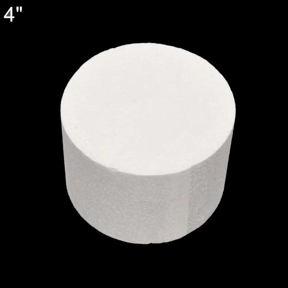 4/6/8 inch Kitchen Accessories Party DIY Dummy Round Polystyrene Styrofoam Practice Model Cake Foam Mould