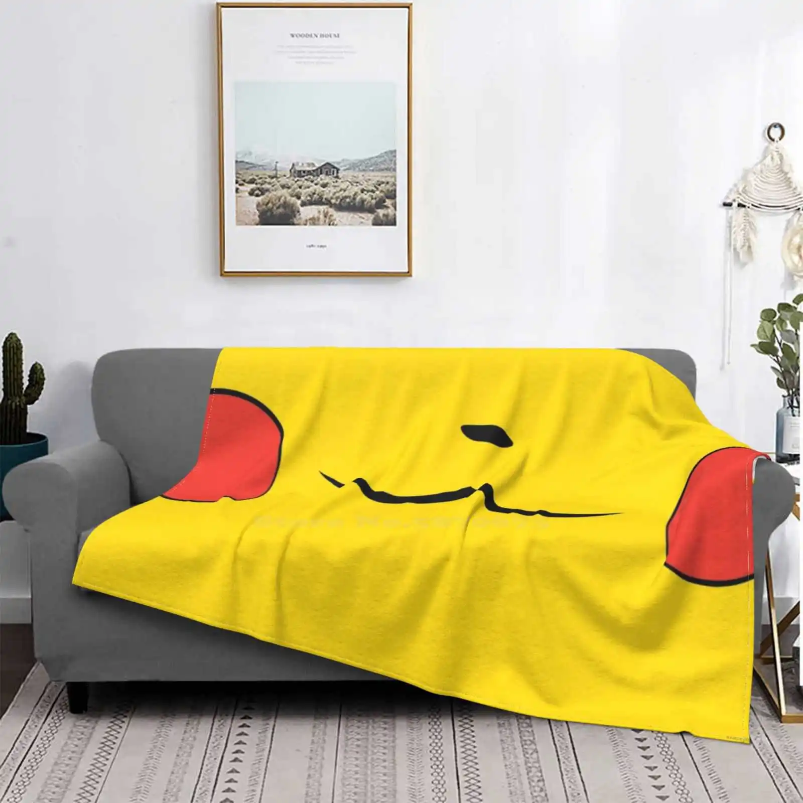 

Cartoon Mouth Creative Design Comfortable Flannel Blanket Mouth Mouth Smile Cute Animal Cartoon Animated Kids Happy Fun Adorable