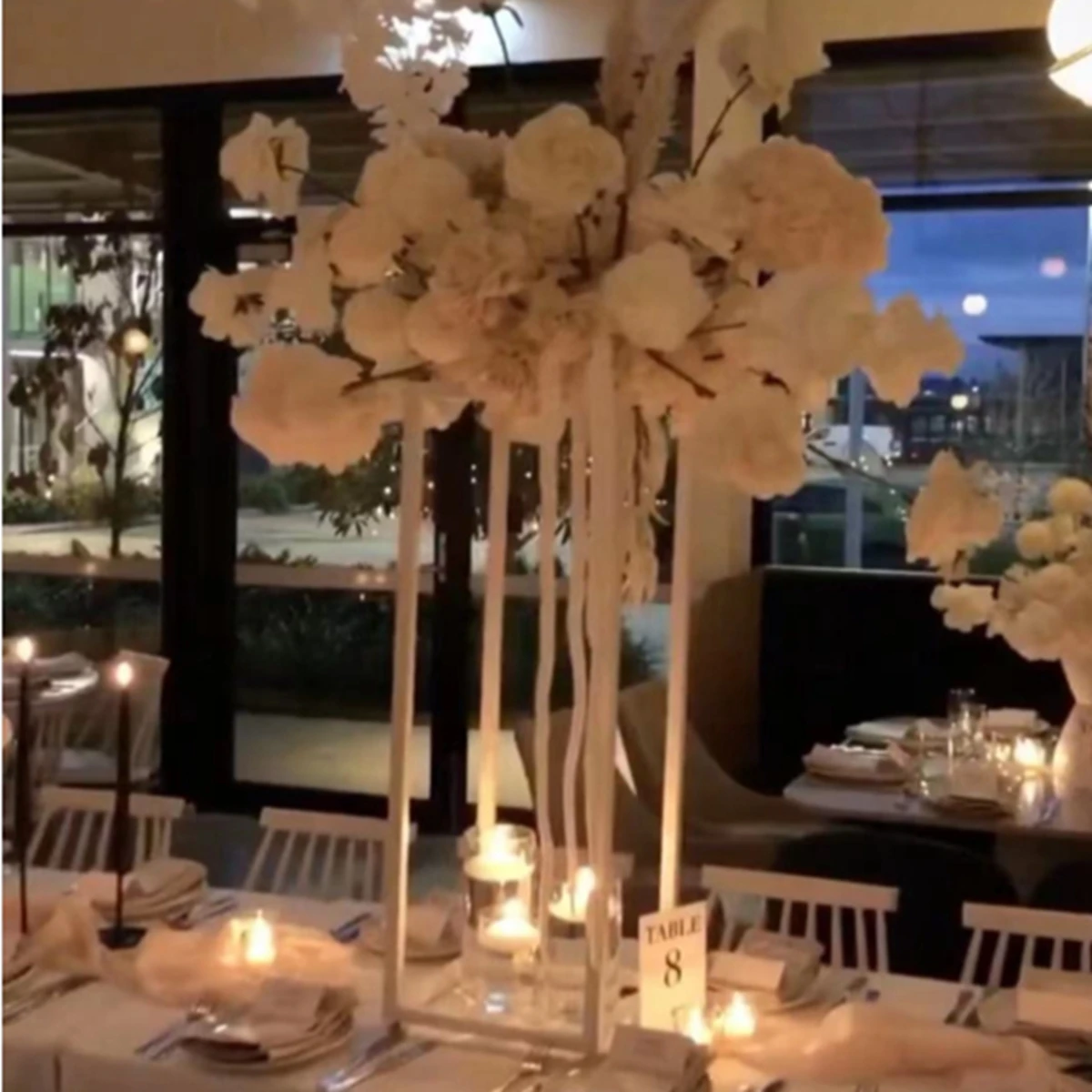 

10pcs)For sale 100cm tall )White Rustic floral stand metal candelabra european wedding flower fame backdrop centerpiece 0561