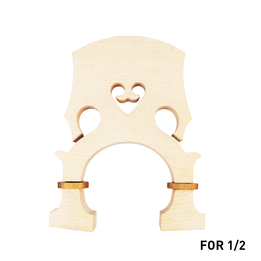 Adjustable 1/2 Size Upright Bass Bridge Selected Maple Wood Double   For Beginner Music Lover Gift