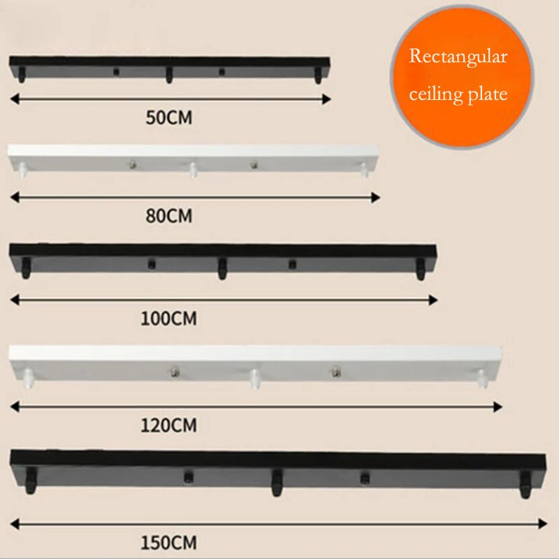 Un/Tre Lampade Lampadari A Soffitto Piastra di Base di Luce di Alta qualità Piatto Rotondo Chrome Rotonda Rettangolare Lampadario Baldacchino Piatto