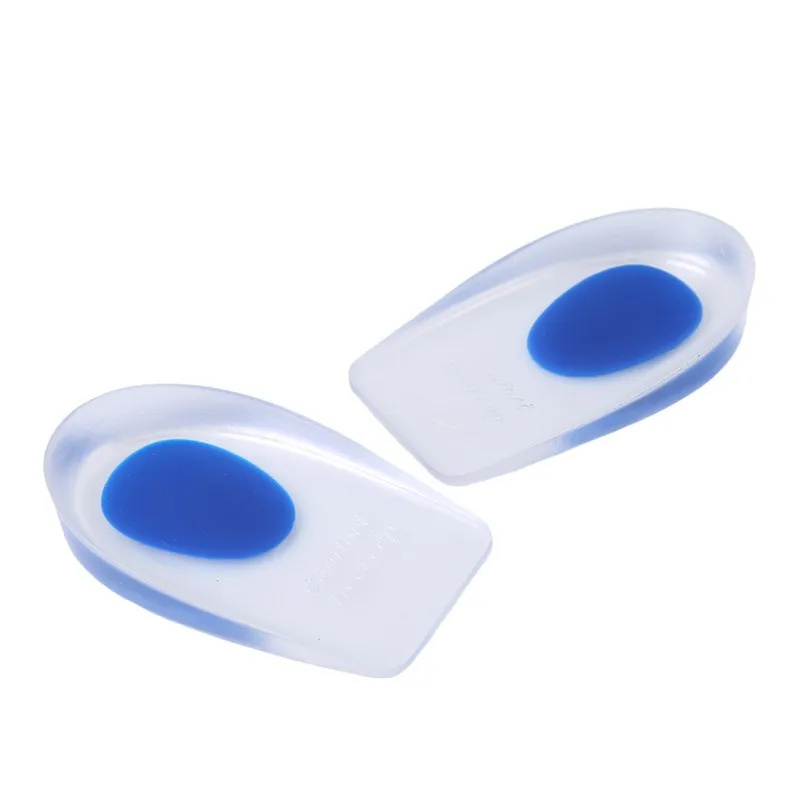 1pair Soft Silicone Gel Insoles for heel spurs pain Foot cushion Foot Massager Care Half Insole Pad Height Increase With GIFT