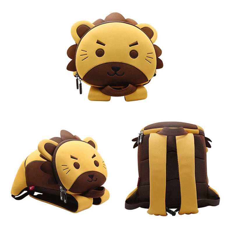 2023 New Children School Backpacks Cartoon Lion Kids School Bags for Girls Boys Toddler Child Animals Backpacks Mochila Escolar