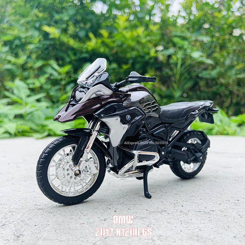 Maisto 1:18 NEW BMW R1200GS Silvardo original authorized simulation alloy motorcycle model toy car Collect gifts