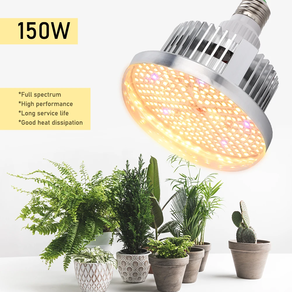 4pcs/Lot  E27 150W Warm White Led Plant Lamp Indoor Potted Flowers Vegetables Phyto Bulb for Wholesaler Retailer and Grower