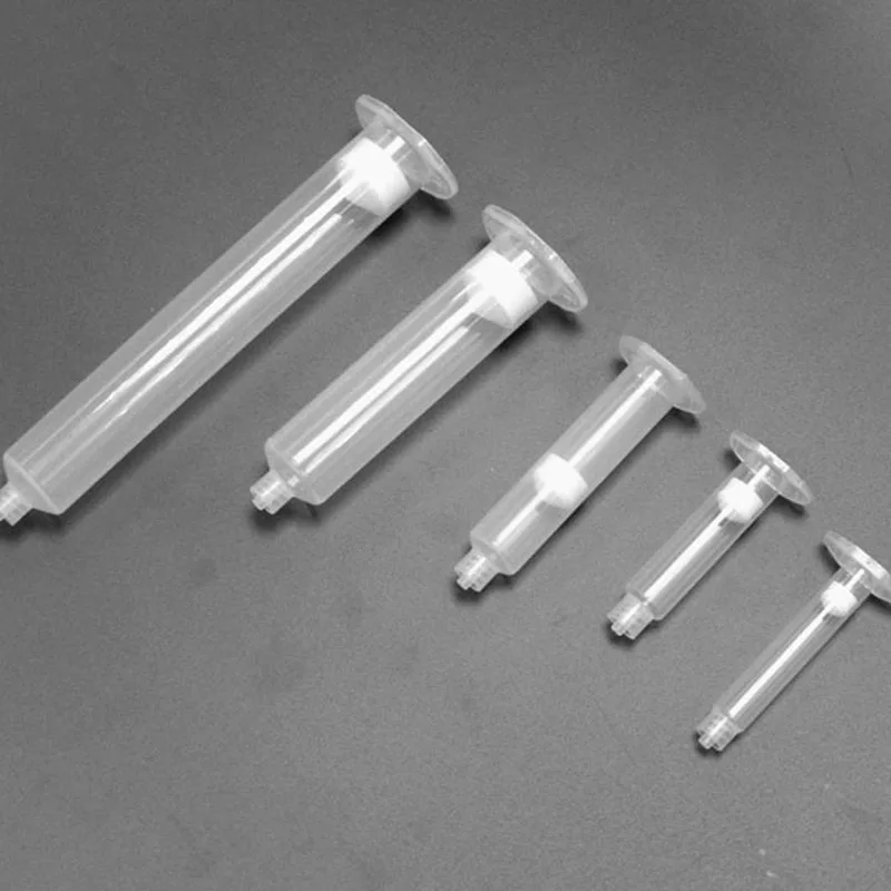 5 pz/lotto Trasparente di Plastica USA Tipo di Fluido Dispenser 3/5/10/30/55/100/ 200CC di Erogazione Della Siringa Barrel Colla Adesiva Dispenser