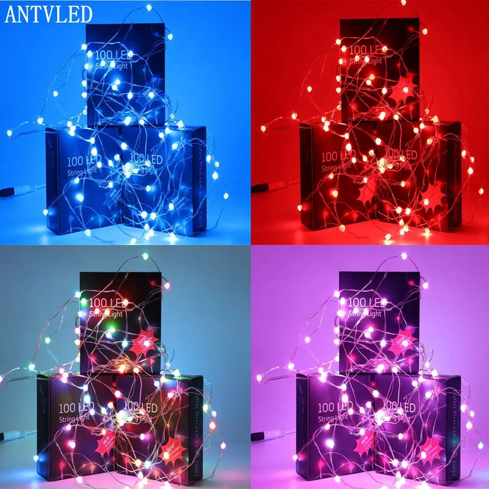 DC5V USB SK6812 LED String Christmas Lights For Bedroom WS2812B RGB Led Light Bluetooth Music Full Color Addressable Individuall