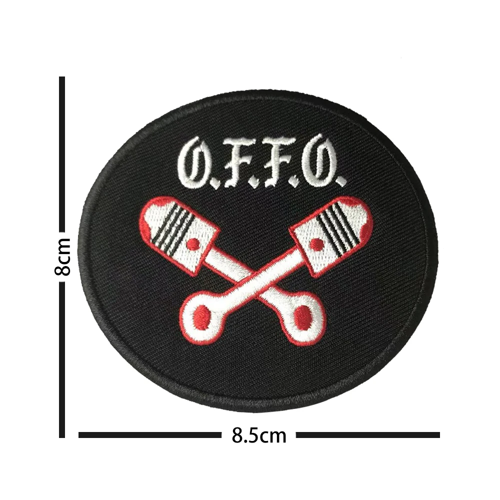 Fashion Appliqued Embroidered Iron On Jacket Cloth Or Cap Bag Patches Outlaw O.F.F.O. Biker Punk Motorcycle Wholesale Accessory