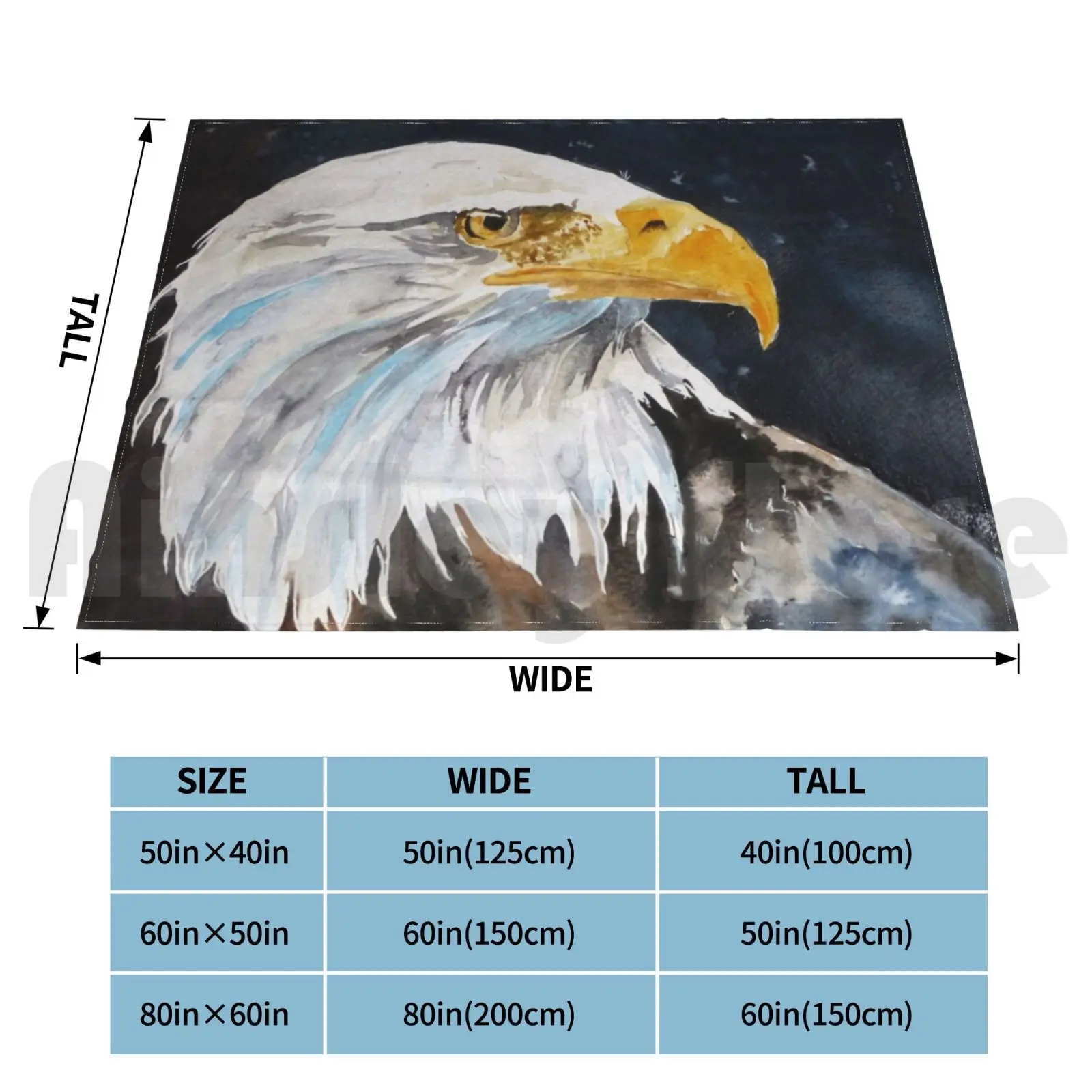 Bald Eagle Blanket For Sofa Bed Travel Raptor Eagle Nozzle Vulture Hunter Joelle Guillaume Animal Art Animal