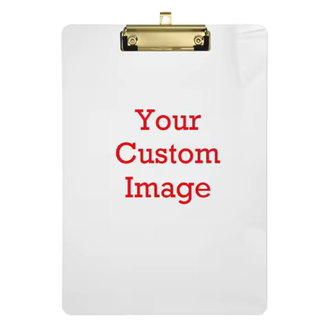 New Custom Pattern Series Writing Board Clip Kids Stationery A4 Paper Acrylic Pad Splint Transparent Clipboard School Supplies