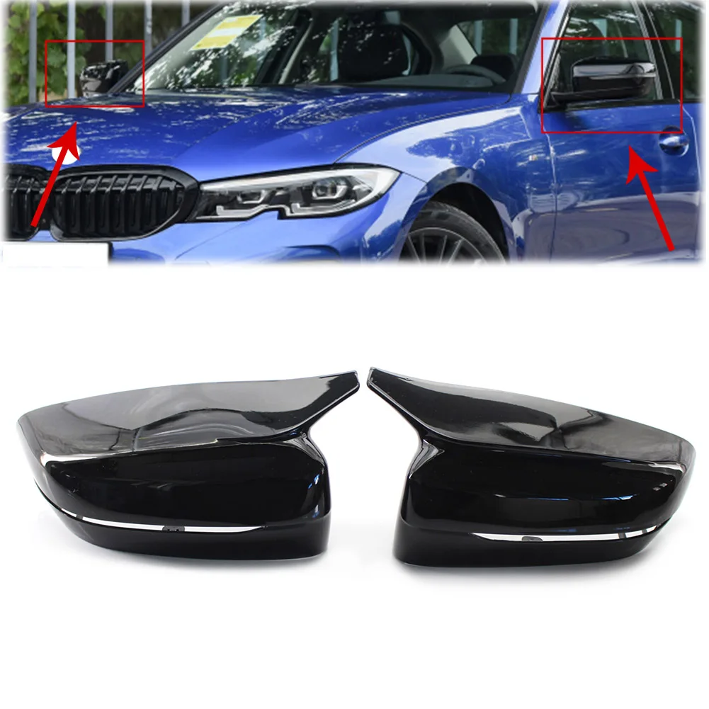 M Style Car Rearview Side Mirror Cover Cap Gloss Black ABS for BMW 5 Series G30 G31 G38 2017-2019 New 3Series 2019 2020 2021