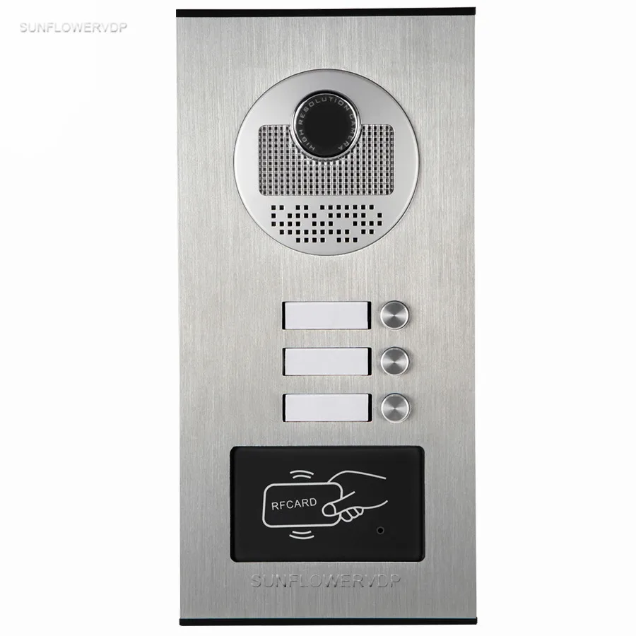 7" Video Intercom For 2/3/4/6 Apartments Access Control Video Door Phone Home Security + Electric Strike Lock Door Intercom