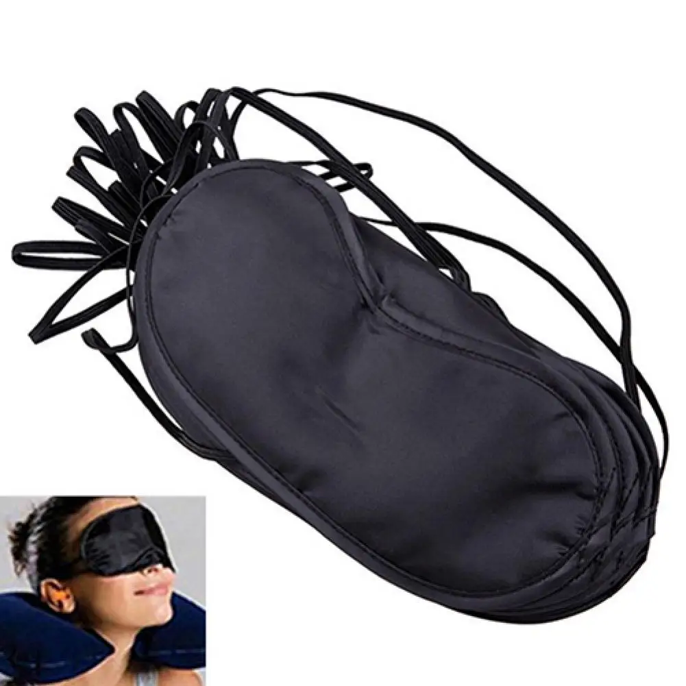 80% HOT SALES!!! 10Pcs Comfortable Sleep Eye Mask Shade Cover Blindfold Night Sleeping Travel Aid