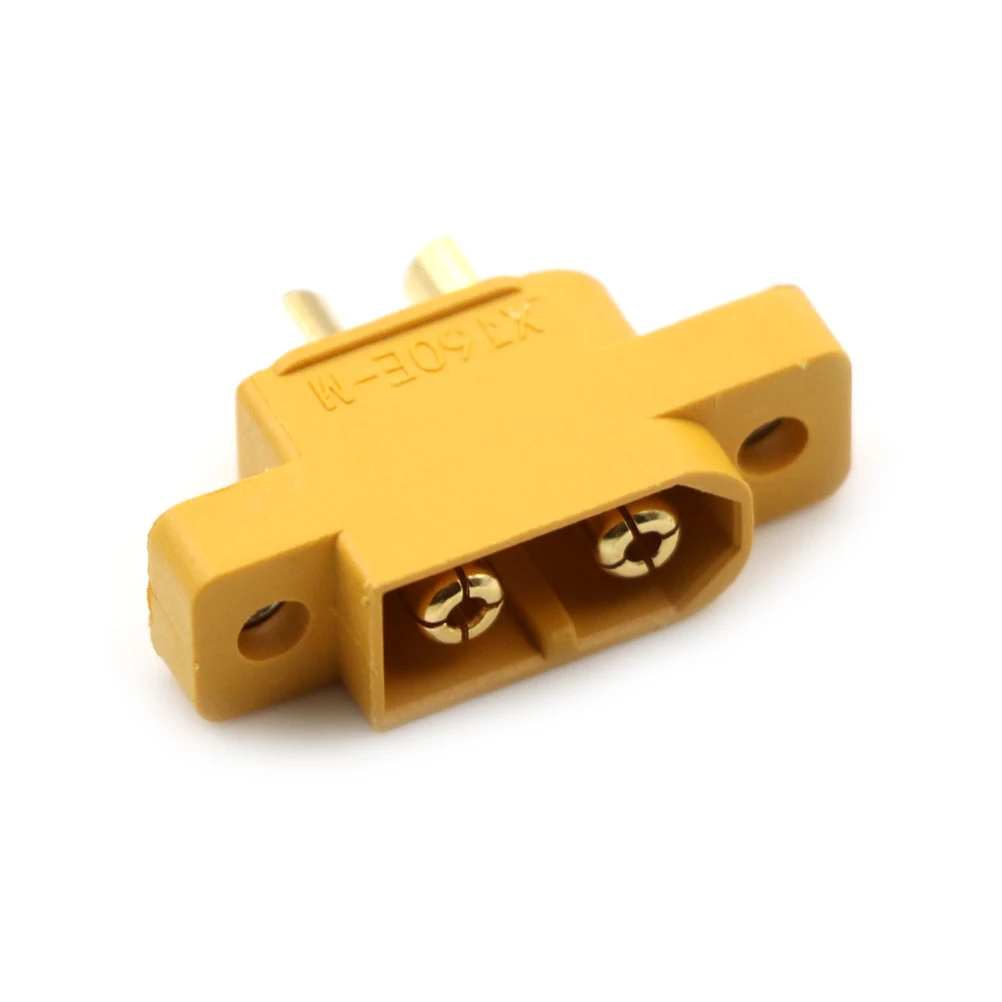 

1PC Yellow XT60E-M Mountable XT60 Male Plug Connector Multicopter Fixed Board DIY Spare Part For RC Models