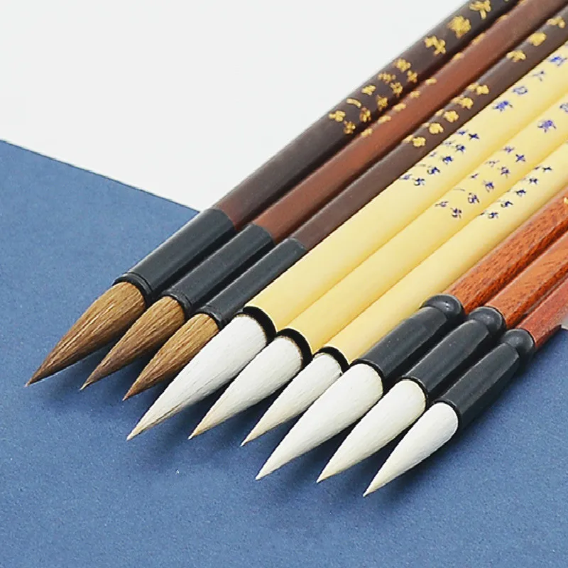 3pcs Multiple Hair Chinese Painting Writing Lian Brush Set Large Regular Script Calligraphy Handwriting Practice Craft Supply