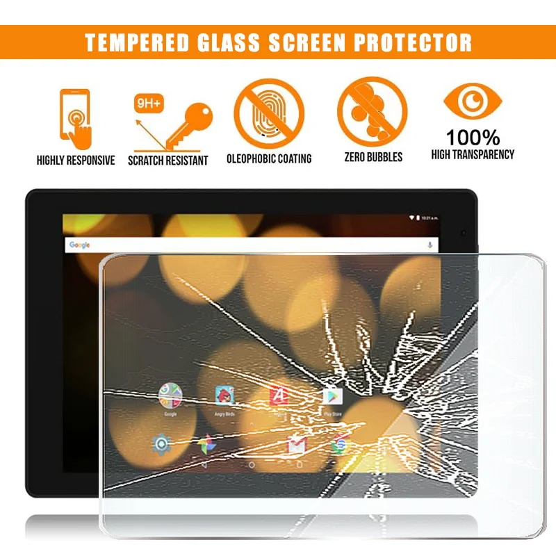 For Argos Bush Spira B3 10 inch Tablet Tempered Glass Screen Protector Premium Scratch Resistant Anti-fingerprint Film Cover